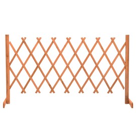 Extendable Garden Trellis Fence | Decorative Expandable Wood Patio Fence | Freestanding Expanding Wooden Outdoor Fence Barrier for Backyard Yard Climbing Plants | Solid Firwood 59.1" x 31.5"