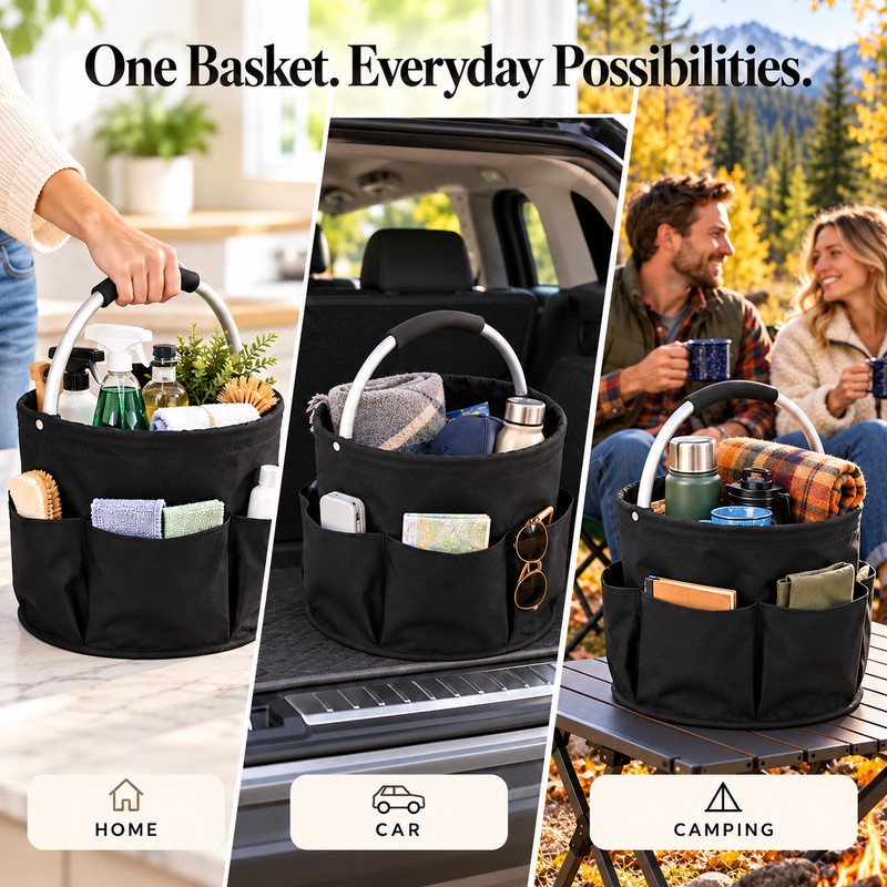 17L Large Capacity Collapsible Storage Bag with Handle Portable Organizer