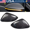 Unbranded Carbon Fiber Black Side Mirror Cover Cap for VW
