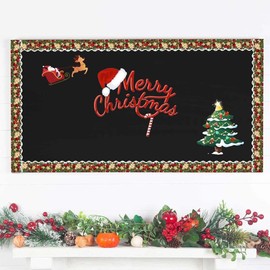 Christmas Bulletin Board Border Decorations 7.6cm *18M Xmas Border/Trim Stickers - Holiday Decorative Border Stickers for Classroom Chalkboard/Blackboard, Office or Winter Part