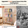 Heavy Duty Kids Clothing Rack Rolling Large Storage Capacity Dress