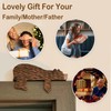 Wooden Door Topper (Left Side) - Cute Bear Shape, Rustic