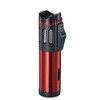 Visol Artemis Triple Torch Flame Butane Refillable Cigar Lighter (Red)