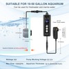 JEREPOND 1050GPH Mini Aquarium Wave Maker with Adjustable Controller, 6W