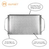 Outset 76630, Rejilla para Parrilla de Acero Inoxidable (2 Unidades),