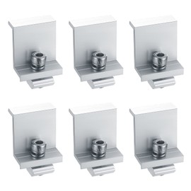 Solar Panel Bracket End Clamps, Photovoltaic Solar Panels Edge Clamp Brackets, Solar Panel Solar Panel Mounting Bracket Mounting System for Solar Panel 40 mm Pack of 6