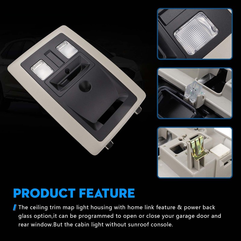 SIYOEN Overhead Console LED Dome Light & Map Lamp Assembly