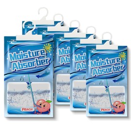 Wardrobe Moisture Absorber 5 Pack x 100 g, Hanging Dehumidifier with Fragrance, Moistureproof Desiccant Bag, Washrooms, Against Moisture, Anti-Mould, Deodorising Desiccant Bag