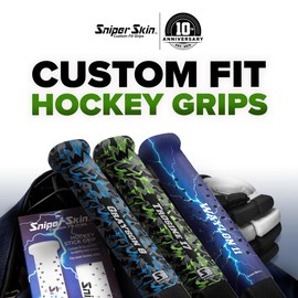 SNIPER SKIN ICT Hockey Grip, Fits Adult and Kids Sticks, Easy Install, Durable, Better Than Hockey Tape, Ideal Team Swag, Tacked Feel - LIGHTEM UP