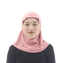 Modest Beauty Muslim Mini Hijab Scarf Islamic One Piece Women's Sport Hijabs, Dark Pink, free size