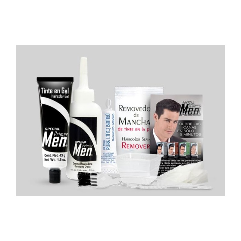 Tinte En Gel Barba Bigote Cabello Color Castaño Special Primer