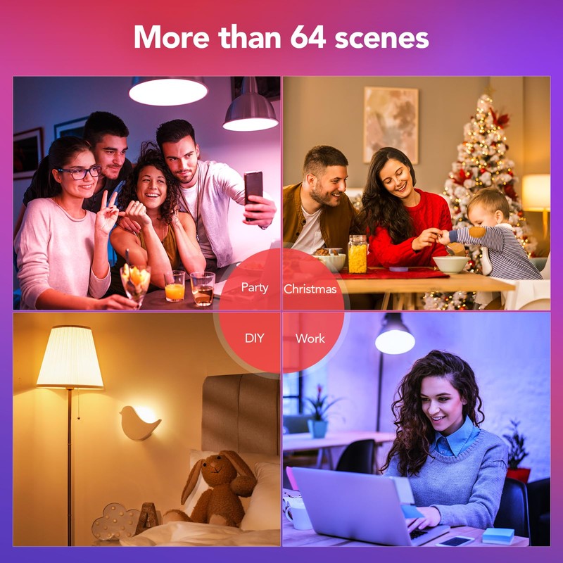 OREiN Matter Smart RGBTW Bulb, Smart Light bulbs with Remote