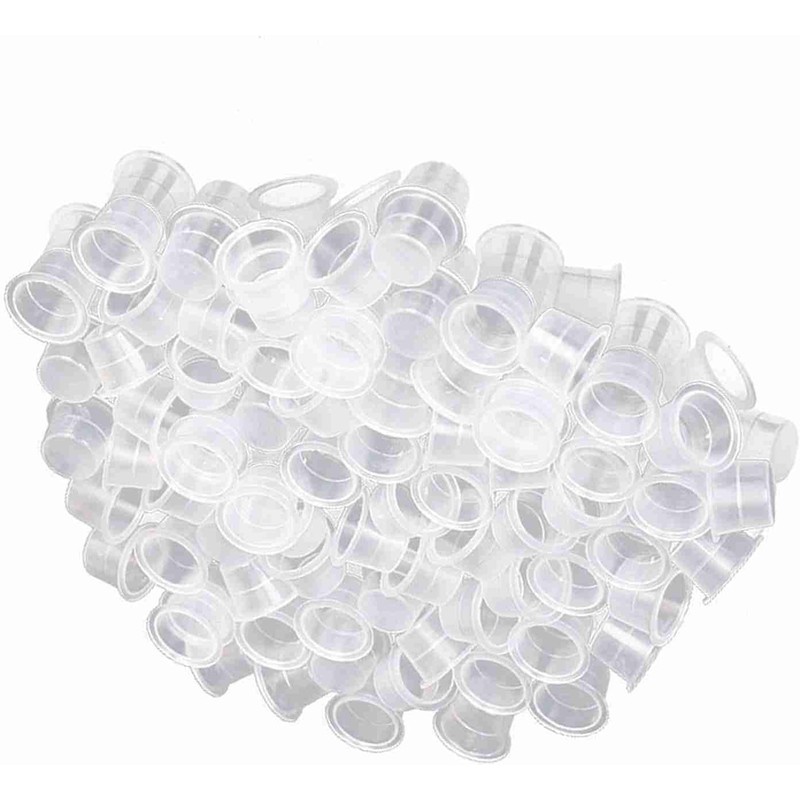 100 PCS/Bolsa Tapas de Tinta para Tatuaje Recipiente de Plástico