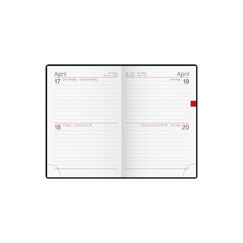 rido/idé Pocket Diary Model Industrie II (2025), 1 Page =