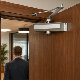 Heavy-Duty Automatic Hydraulic Door Closer for 55-143 lb Doors