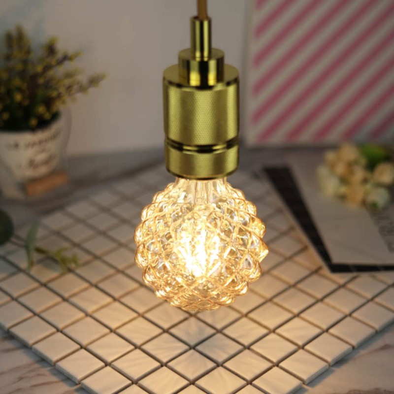 Lxcom Lighting G95 LED Pineapple Bulb Retro Edison Lamp 4W