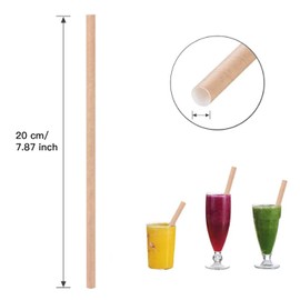 ALINK Paper Straws Pack of 100 - Drinking Straws Paper Durable Recycled - Cocktail Straws Paper Kraft - Paper Straws - Straw Disposable - Straws