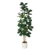 Faux Fiddle Leaf Fig Tree 7 FT, Artificial Tree with