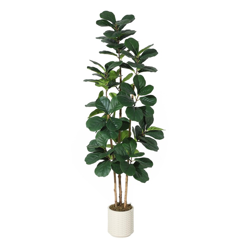 Faux Fiddle Leaf Fig Tree 7 FT, Artificial Tree with