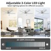 POCHFAN 52 Inch Brushed Nickel Ceiling Fans with Lights and