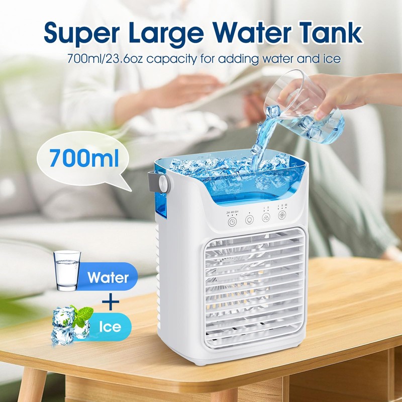 Portable Air Conditioner 3-in-1Mini Fan Cooler & Humidifier with 700