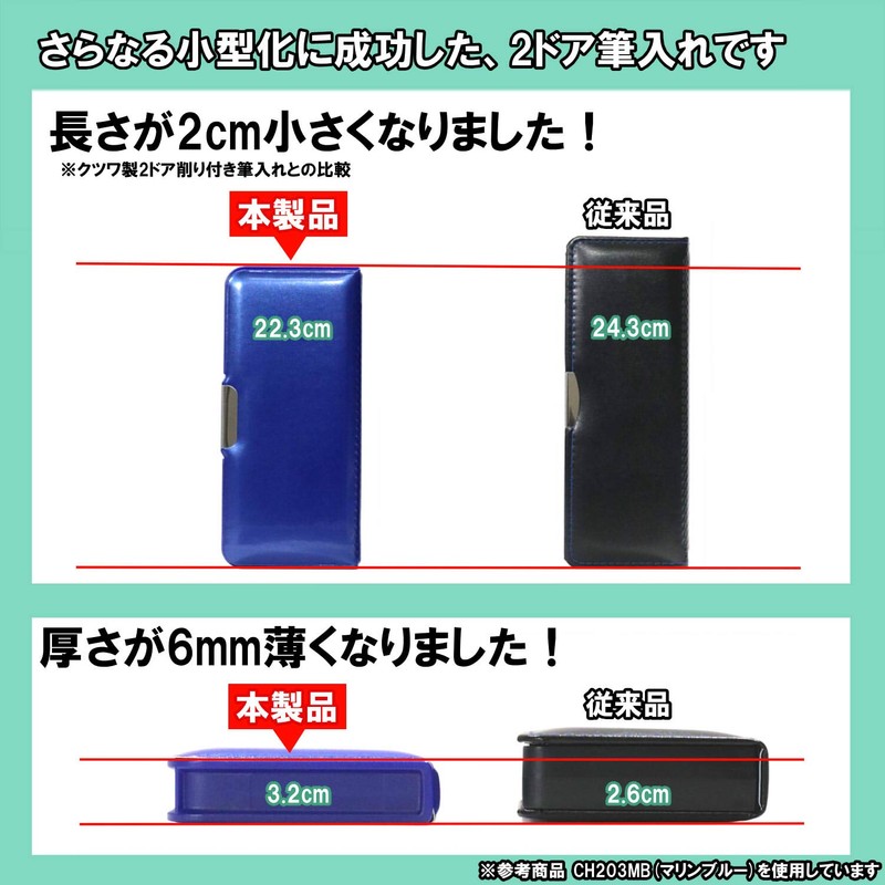 Kutsuwa Pittanton Pencil Case, Double Lid, Aqua, CH203AQ