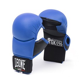 LEONE 1947 gk096, fit-karate Unisex Adult Gloves, unisex adult, GK096, blue, Large