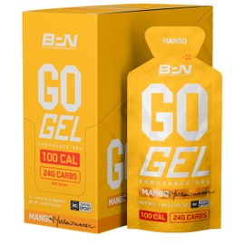 BARE PERFORMANCE NUTRITION Bare Performance Nutrition, BPN Go Gel Endurance Gel, gel vegano sin gluten para correr con 24 g de carbohidratos, 100...  