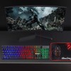 BlueFinger RGB Gaming Keyboard and Backlit Mouse Combo, USB Wired,