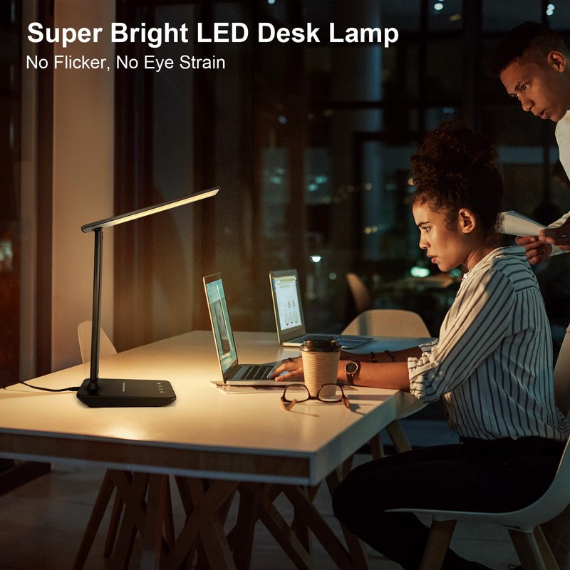 shinelife LED Desk Lamp for Office Home, Bright Desk Light