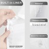 TWLSNCD Extra Long No Hook Ombre Brown Shower Curtain with