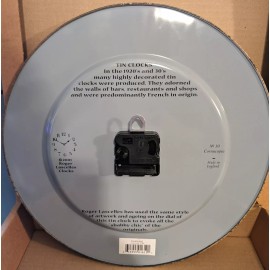 Roger Lascelles Shabby Chic 14" Cornucopia Tin Clock - NEW