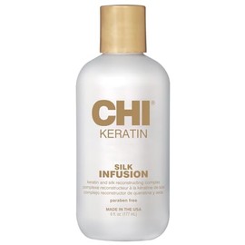 CHI Infusión de seda de queratina, suero hidratante para el cabello para restaurar la suavidad y el brillo, ayuda a secar el cabello dañado, sin sulfa