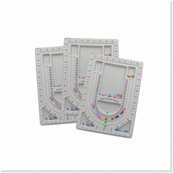 Zelvion 3 Pack Bead Design Board - Flocked Jewelry Organizer