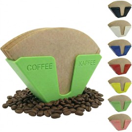 R-Satz Shop Coffee Filter Holder Stand for Coffee Filter Storage Wall Holder Paper Filter (Green)