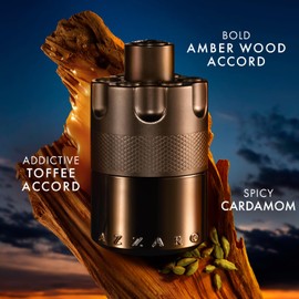Azzaro The Most Wanted Eau de Parfum Intense - Long Lasting Woody Ambery Spicy Fougère Cologne for Men - With Notes of Bold Woody Accord, Spicy Cardamom, and Addictive Toffee Accord - 3.3 Fl Oz