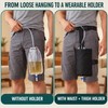 Black Urinary Drainage Bag Holder Pouch with Waist and Thigh
