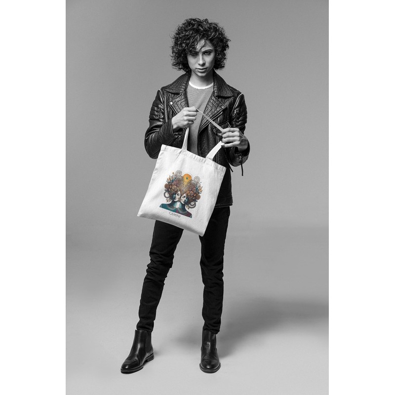 rainUP 100% Natural Cotton Ecological Tote Bag with Zodiac Signs,