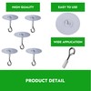 HCTCPALS 5-Pack Heavy Duty Adhesive Ceiling Hooks – No Drill,