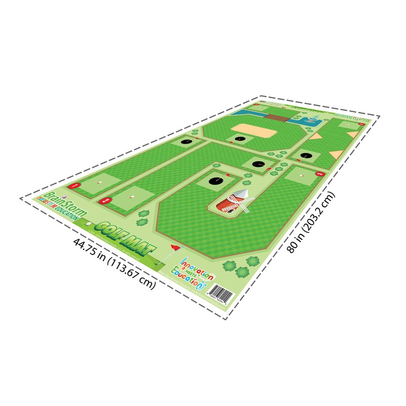 BrainStorm STEM Education Robotics Activity Mat: Golf (Includes Game Pieces)