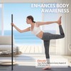 Adjustable Yoga Stick (30/45/60 in), Fully Foam-Sleeved Steel Stretching &