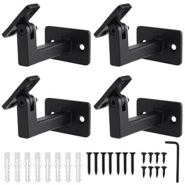 RealPlus Swivel Handrail Brackets Heavy Duty Adjustable Square Hand Rail Brackets for Staircase Stair, Pack of 4