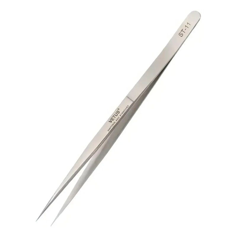 Pinzas Pestañas Postizas Vetus ST-11 Acero Inoxidable Antimagnético