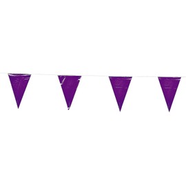 100 Ft Purple Pennant Banner 48 Flags Party Event Toy
