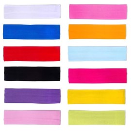 WADY Diadema de Algodón de Yoga, 12 Colores Diademas de Yoga para Mujer Elástico, Transpirable Banda para Sudor Antideslizante Adecuado para Ejercicio