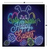 Neon Light Easter Backdrop Banner - Party Decor - 1