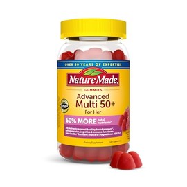 Nature Made Advanced Multivitamin Gummies 50 + for Her, Womens Multivitamins Gummies with Magnesium Citrate, Vitamin D3, Zinc, Calcium and All 8 B Vit