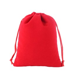 Sansam Sansam Medium Velvet Gift Bags with Drawstring, 10pcs 5.2x6.8 Inch Red Drawstring Velvet Cloth Jewelry Pouches,Tarot Rune Bags