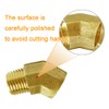 Joywayus 2PCS Brass 45 Degrees Elbow Pipe Fittings 1/4"NPT Male