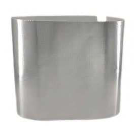 SWI Parts Aluminum Fiberglass Starter Heat Shield 7 X 24 in and 5.5 X 17 in Wrap Kit With Stainless Steel Zip Ties (5.5 in X 17 in)